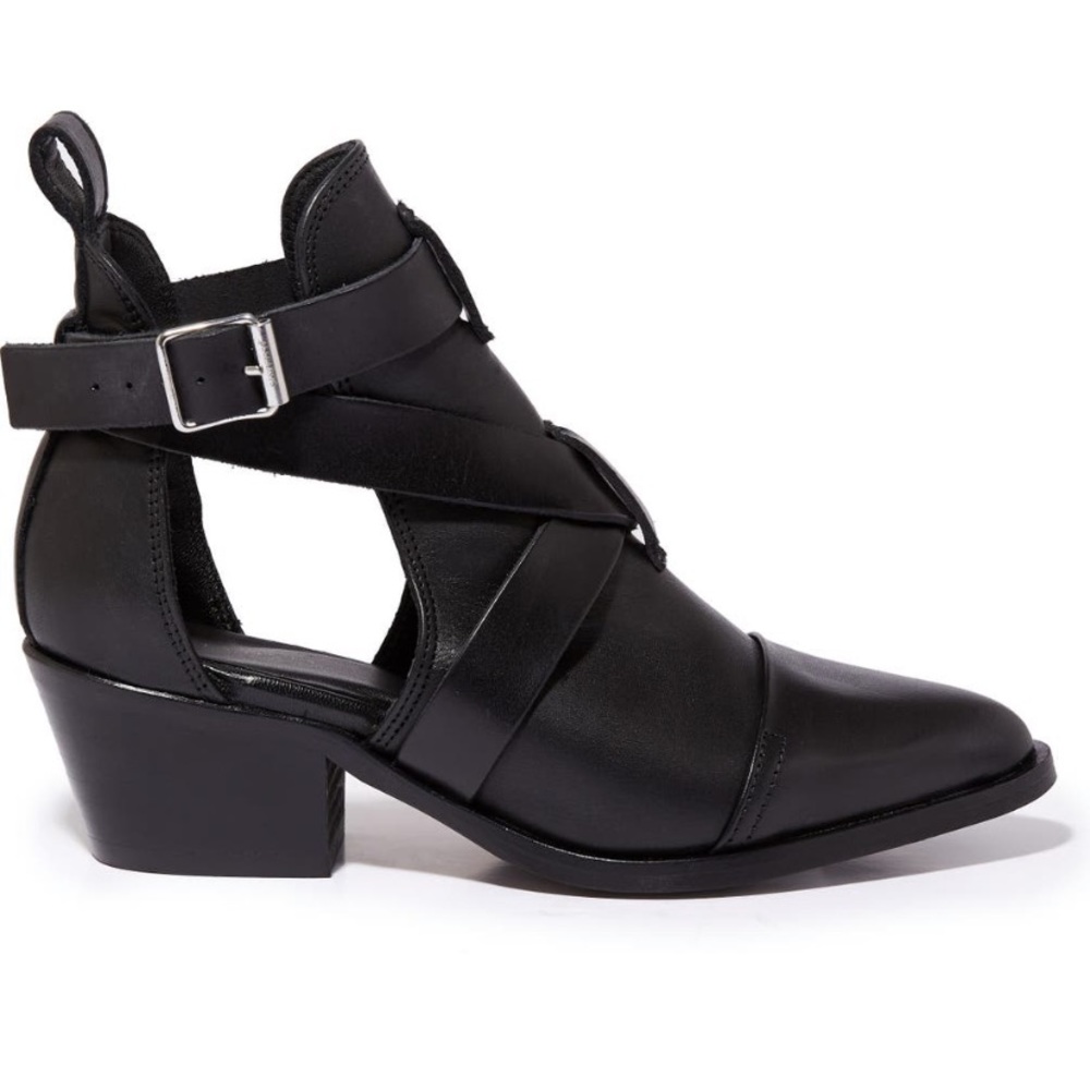 ALLSAINTS Darcy pointed toe bootie in black 8 (38)